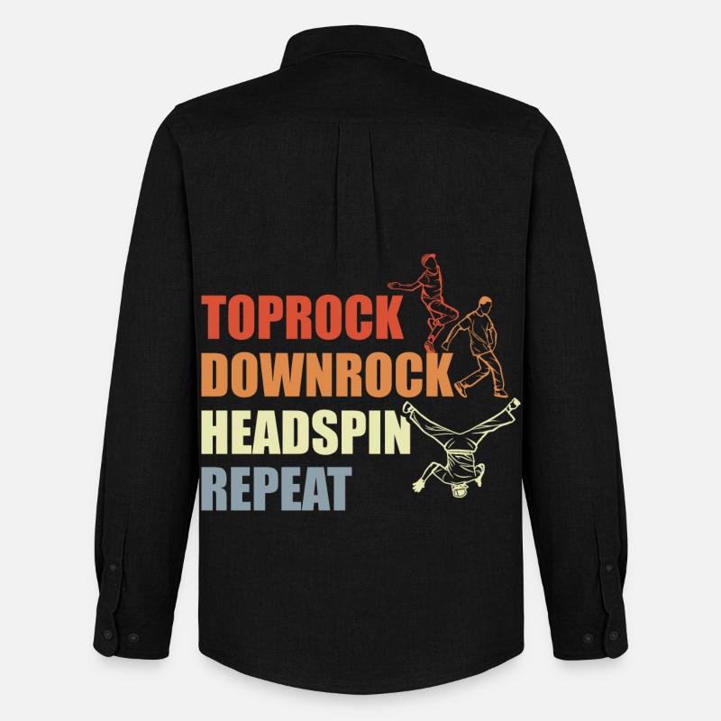 Breakdance Routine - Männer Oxford Hemd von Stanley/Stella - Schwarz