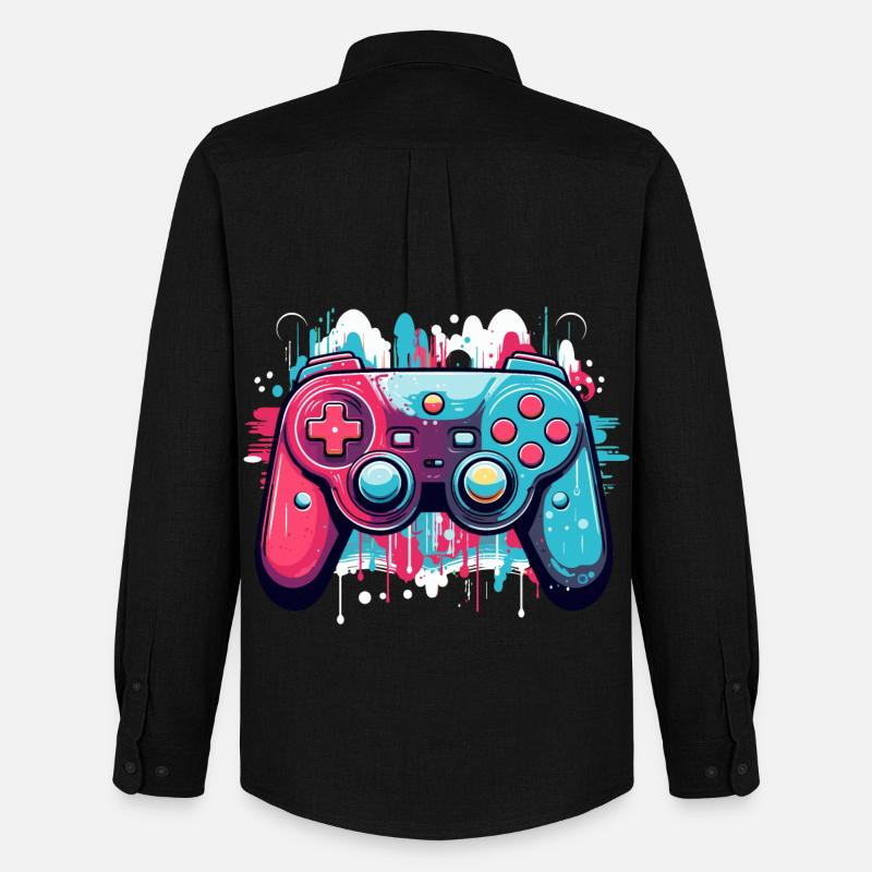 Game Controller - Männer Oxford Hemd von Stanley/Stella - Schwarz