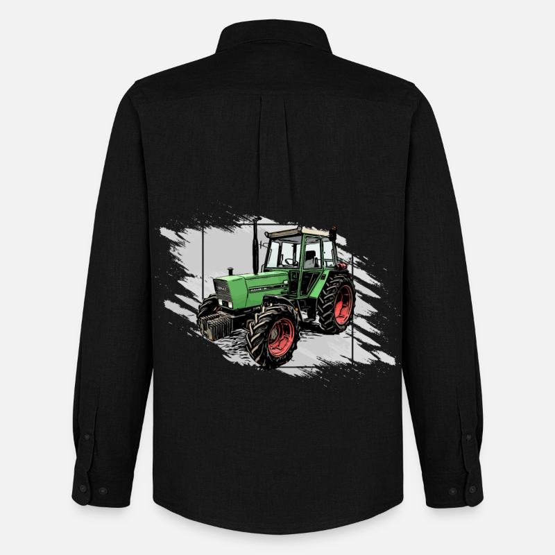 Traktor Farmer 306 - Männer Oxford Hemd von Stanley/Stella - Schwarz