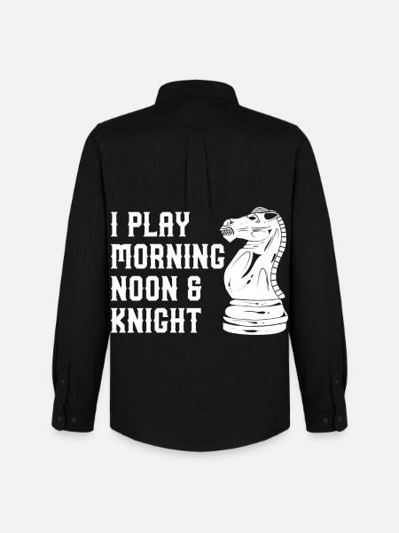I Play Morning Noon & Knight - Men's Oxford Shirt by Stanley/Stella - black