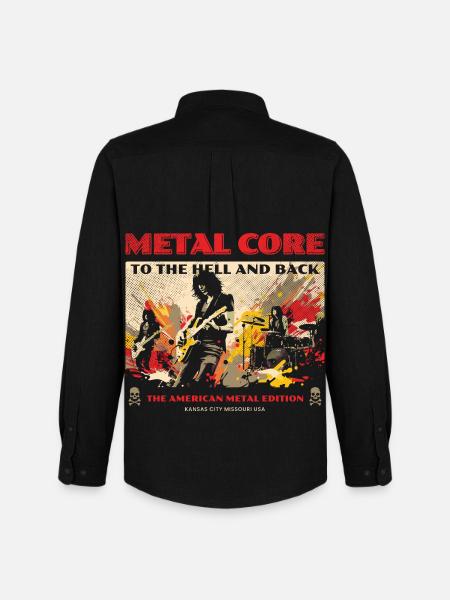 heavy metal rock - Men's Oxford Shirt by Stanley/Stella - black