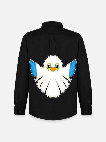 Bird Halloween Ghost - Men's Oxford Shirt by Stanley/Stella - black