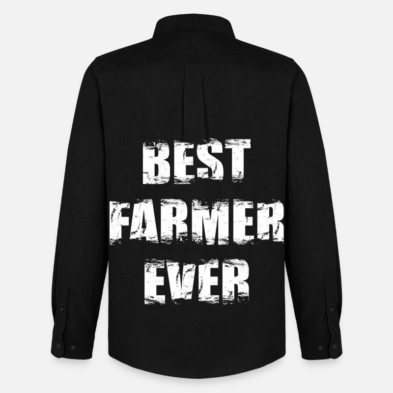 Best Farmer Ever - Männer Oxford Hemd von Stanley/Stella - Schwarz