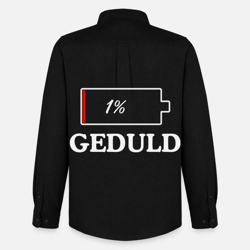 GEDULD 1% Lustiges design - Männer Oxford Hemd von Stanley/Stella - Schwarz