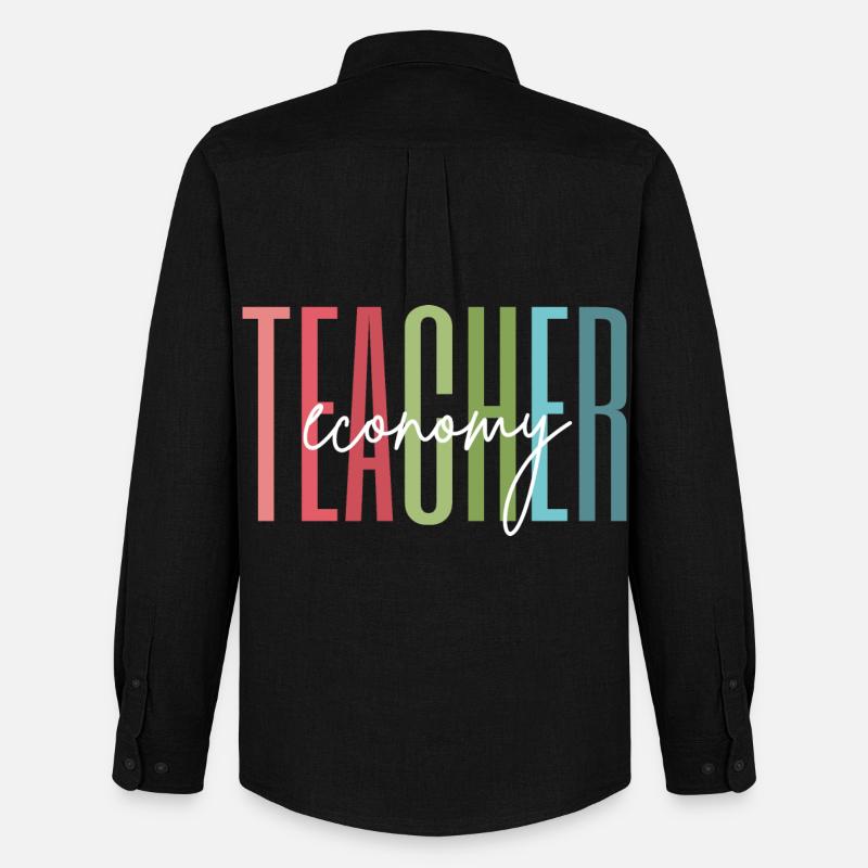 Wirtschaft Lehrerin Schule Lehren Geschenk - Männer Oxford Hemd von Stanley/Stella - Schwarz
