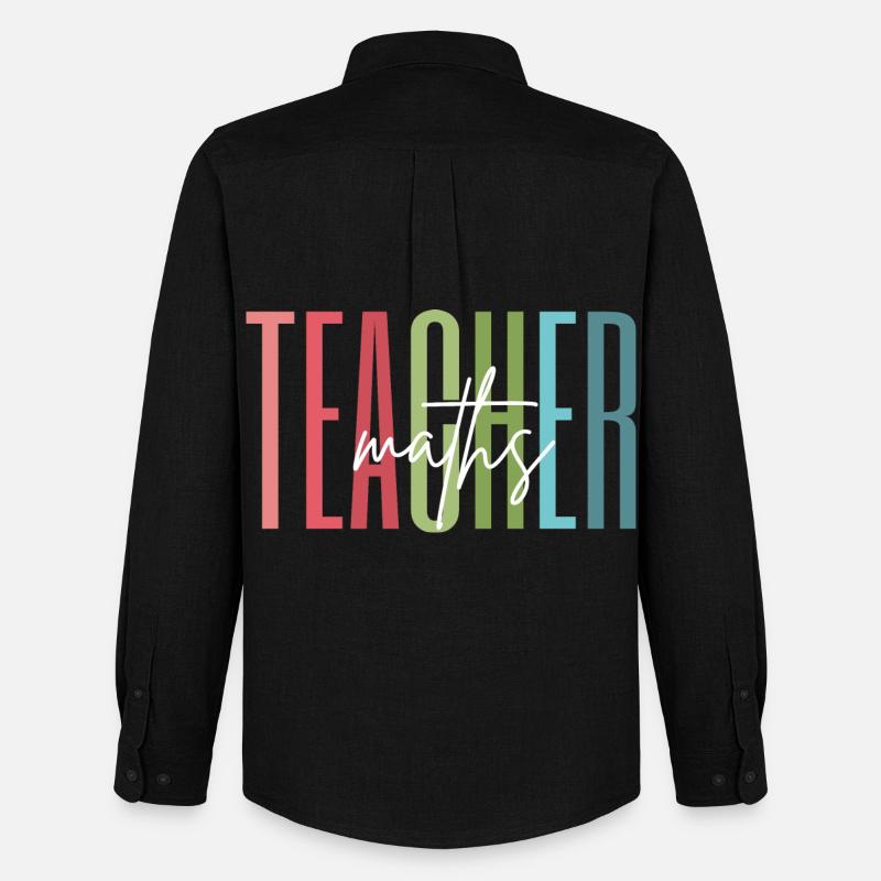 Mathelehrerin Mathe Lehrerin Geschenk - Männer Oxford Hemd von Stanley/Stella - Schwarz