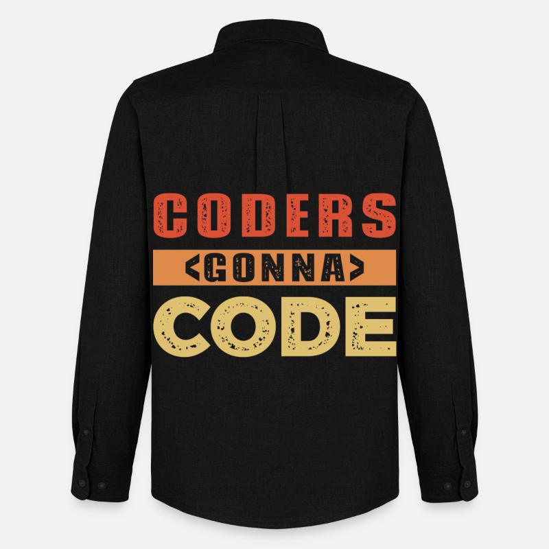 Developer Saying - Men's Oxford Shirt by Stanley/Stella - black