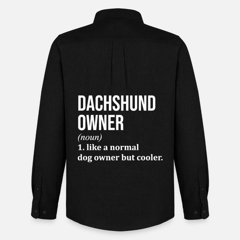 Dackel - Männer Oxford Hemd von Stanley/Stella - Schwarz