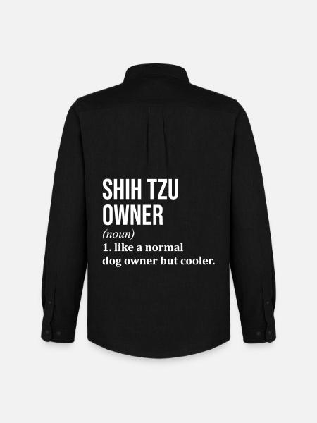 Shih Tzu Shih Tzu Shih Tzu - Men's Oxford Shirt by Stanley/Stella - black