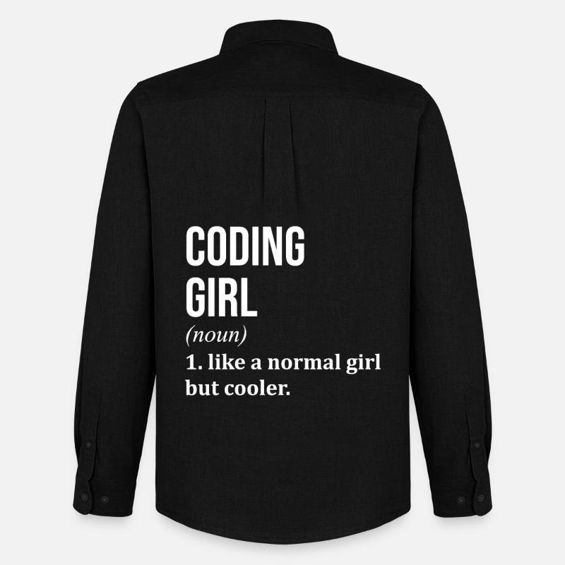 Codierung - Männer Oxford Hemd von Stanley/Stella - Schwarz