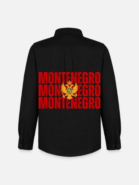 Flag of Montenegro - Men's Oxford Shirt by Stanley/Stella - black