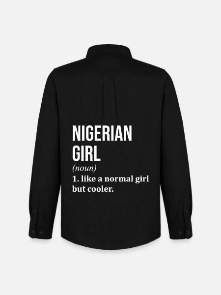 Nigeria Nigeria Nigeria - Men's Oxford Shirt by Stanley/Stella - black