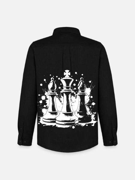 Chess bishop and king - Men's Oxford Shirt by Stanley/Stella - black
