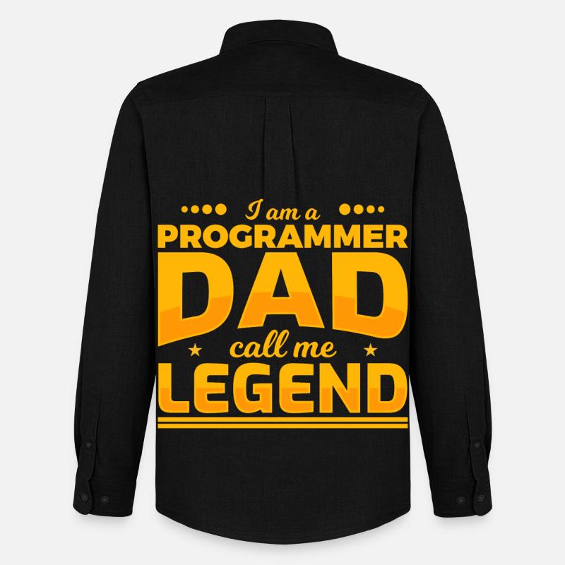 Programmierer Vater - Männer Oxford Hemd von Stanley/Stella - Schwarz