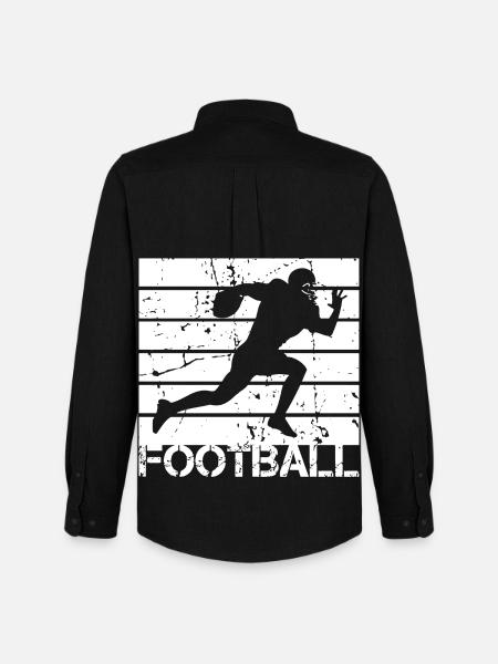 Football player - Men's Oxford Shirt by Stanley/Stella - black
