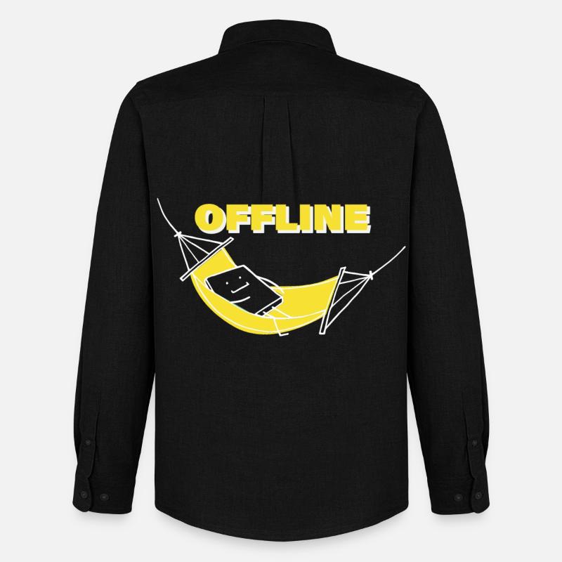 OFFLINE - Männer Oxford Hemd von Stanley/Stella - Schwarz