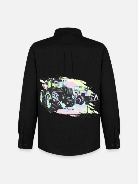 Old tractors - Men's Oxford Shirt by Stanley/Stella - black