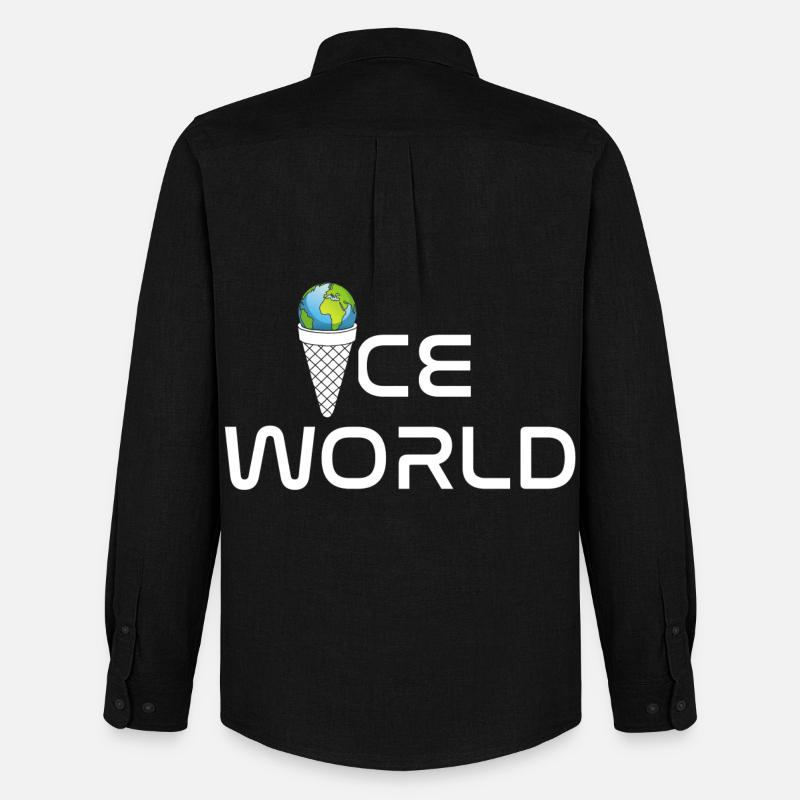 Eiswelt - Männer Oxford Hemd von Stanley/Stella - Schwarz