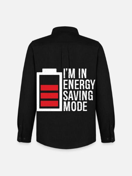 I'm in energy saving mode - Men's Oxford Shirt by Stanley/Stella - black