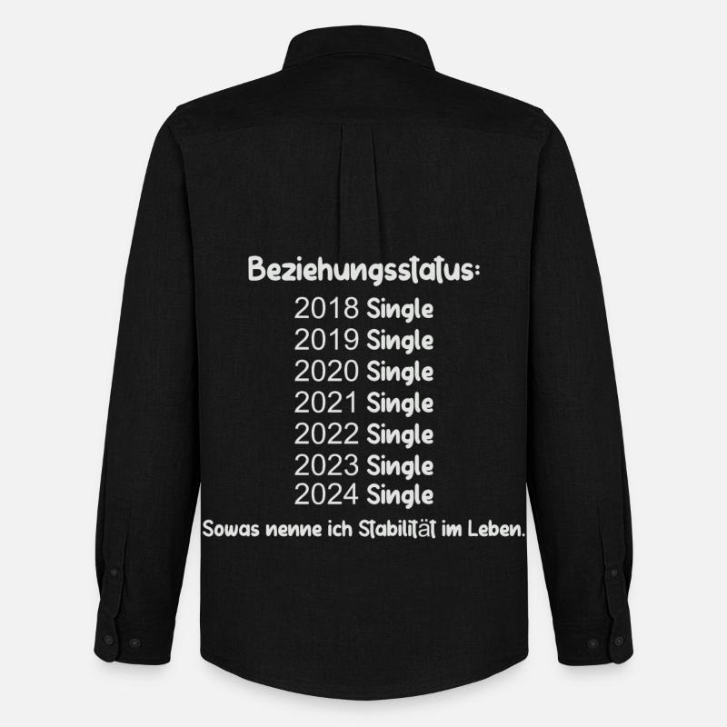 Beziehungsstatus Single - Männer Oxford Hemd von Stanley/Stella - Schwarz