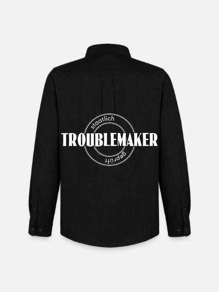 Troublemaker - Männer Oxford Hemd von Stanley/Stella - Schwarz