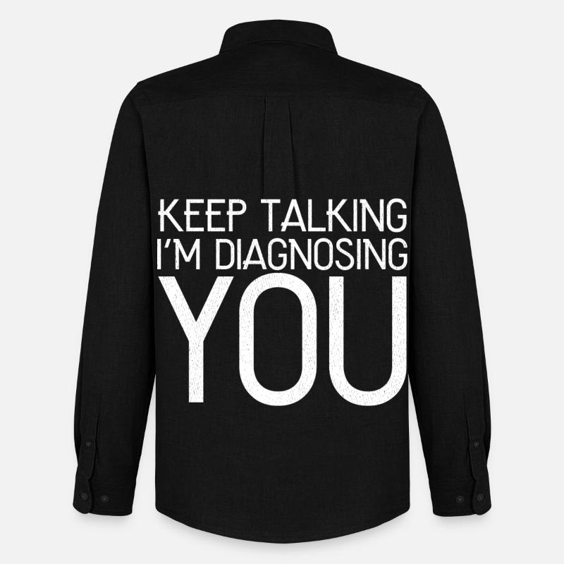keep talking I'm diagnosing you - Männer Oxford Hemd von Stanley/Stella - Schwarz