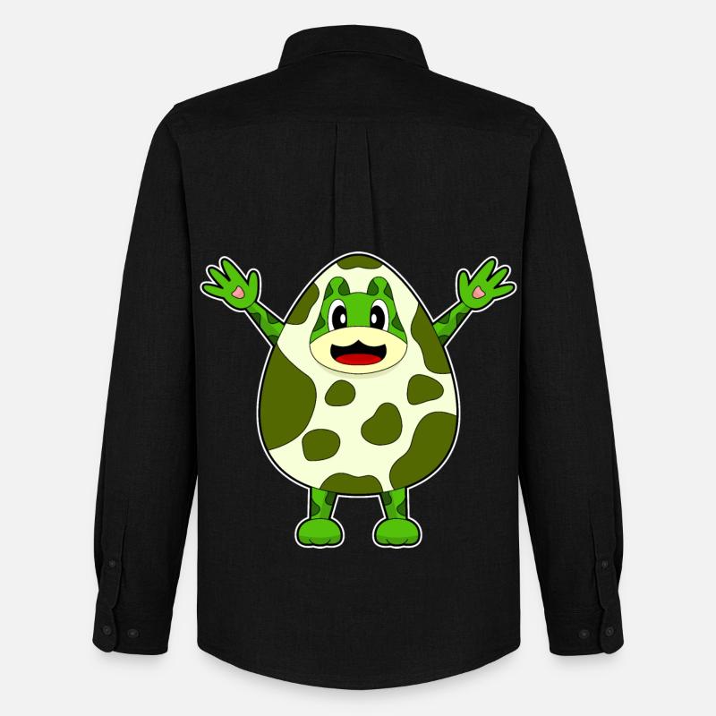 Frosch Ei - Männer Oxford Hemd von Stanley/Stella - Schwarz