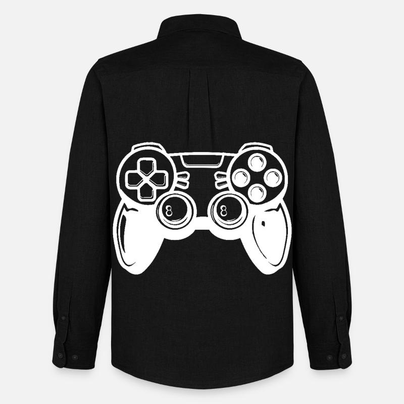 Videogames Controller - Männer Oxford Hemd von Stanley/Stella - Schwarz