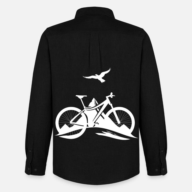Mountainbiken - Männer Oxford Hemd von Stanley/Stella - Schwarz