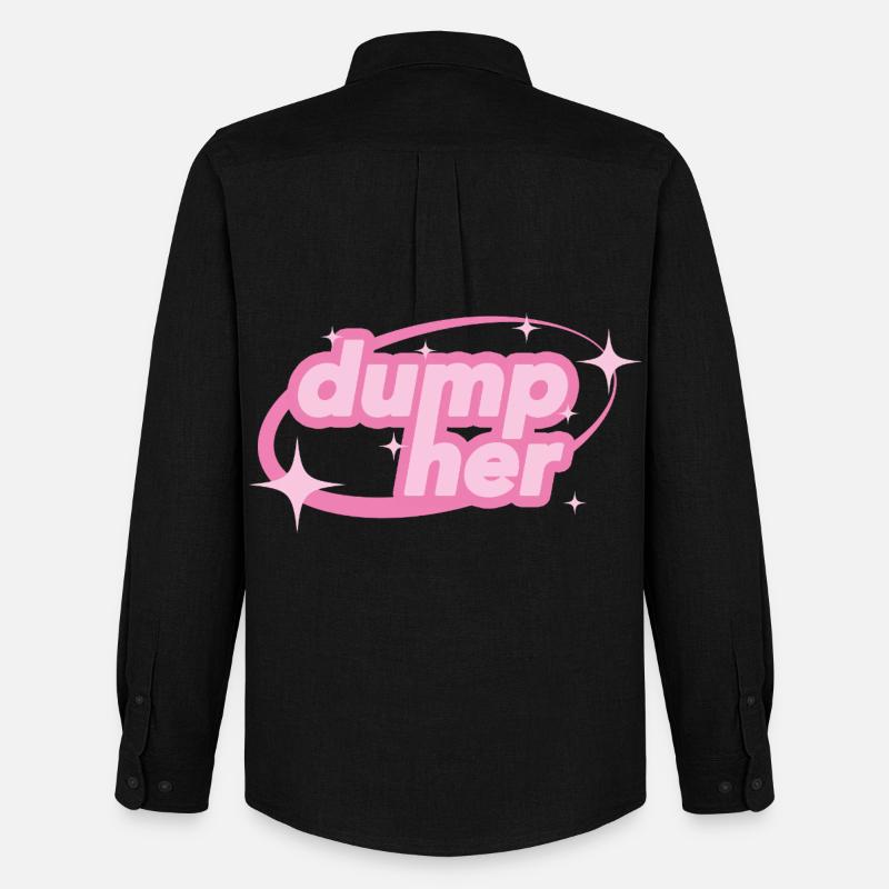 Dump Her – Y2K Statement - Männer Oxford Hemd von Stanley/Stella - Schwarz