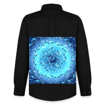 Galaxie des mers - Chemise Oxford homme Stanley/Stella - noir - Dos - AI Model Male 185 dark (185cm)