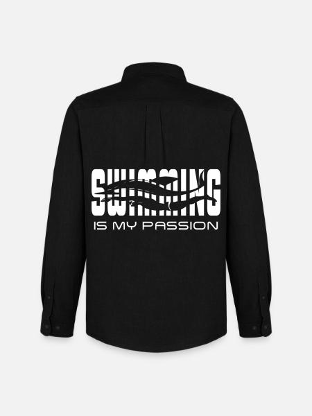 swimming is my passion - Men's Oxford Shirt by Stanley/Stella - black