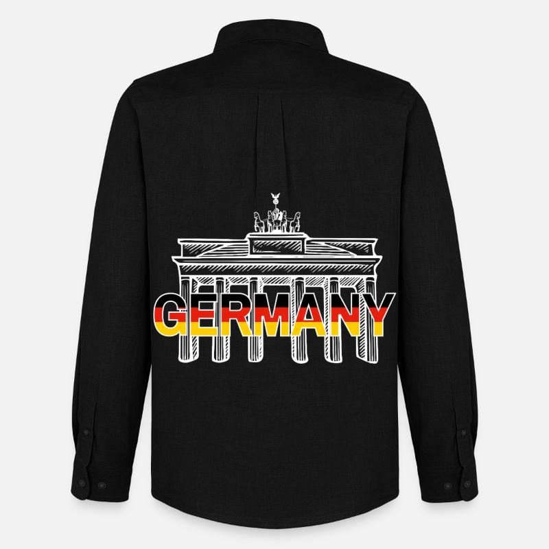 GERMANY - Männer Oxford Hemd von Stanley/Stella - Schwarz