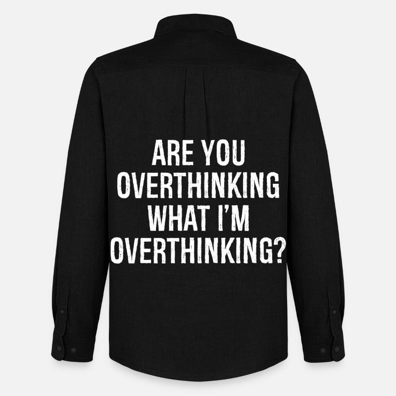 are you overthinking what I'm overthinking - Männer Oxford Hemd von Stanley/Stella - Schwarz