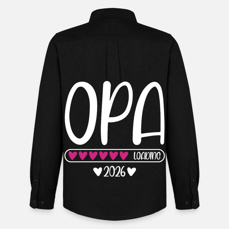 Opa 2026  - Männer Oxford Hemd von Stanley/Stella - Schwarz