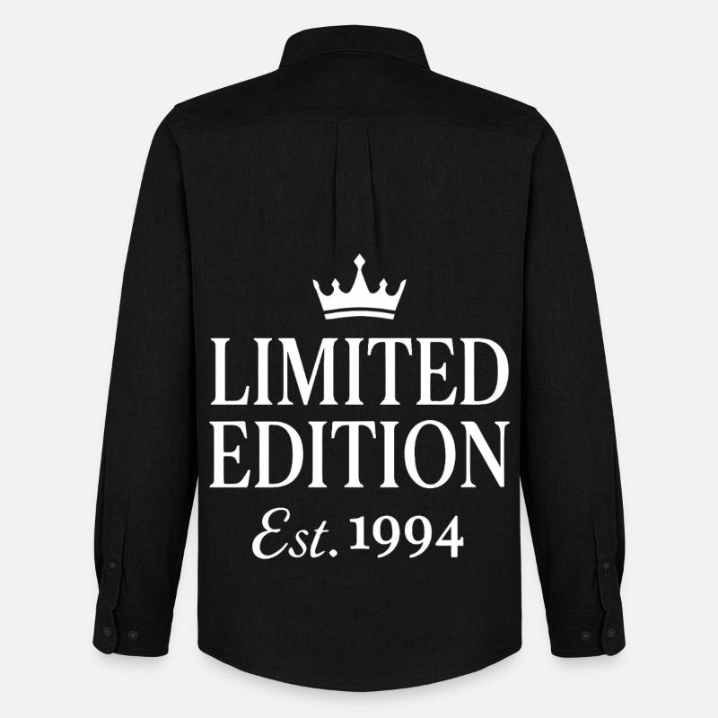 Limited Edition Est. 1994 - Männer Oxford Hemd von Stanley/Stella - Schwarz