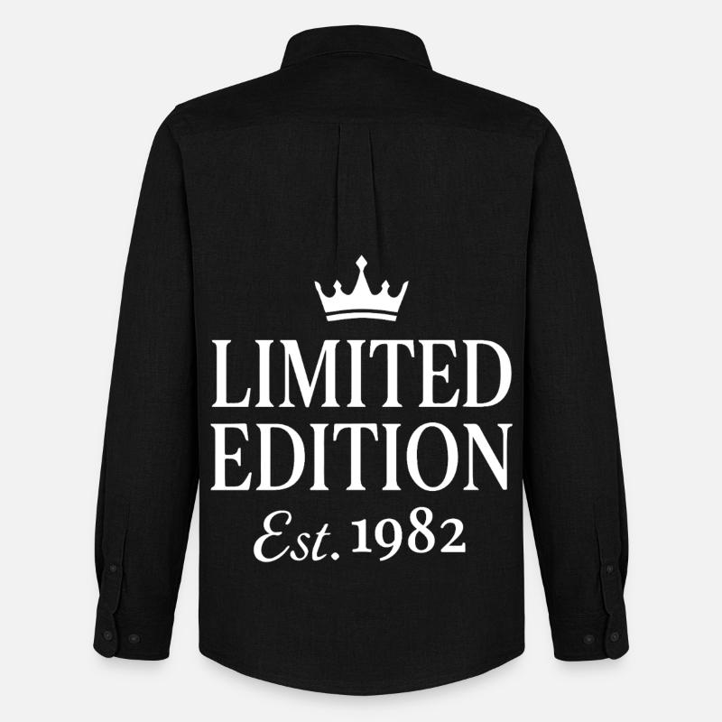 Limited Edition Est 1982 - Männer Oxford Hemd von Stanley/Stella - Schwarz