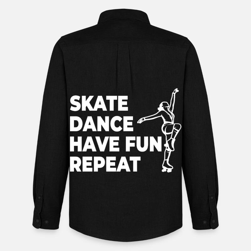 Skate Dance Have Fun Repeat - Männer Oxford Hemd von Stanley/Stella - Schwarz