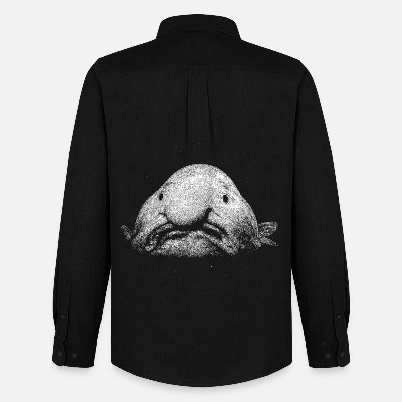 Ein Blobfisch - Männer Oxford Hemd von Stanley/Stella - Schwarz