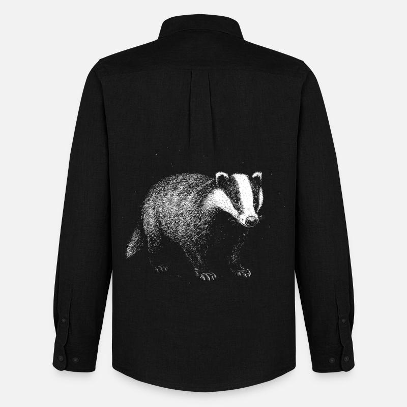 Dachs - Männer Oxford Hemd von Stanley/Stella - Schwarz