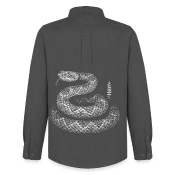 Serpent - Chemise Oxford homme Stanley/Stella - charbon - Dos - AI Model Male 185 dark (185cm)