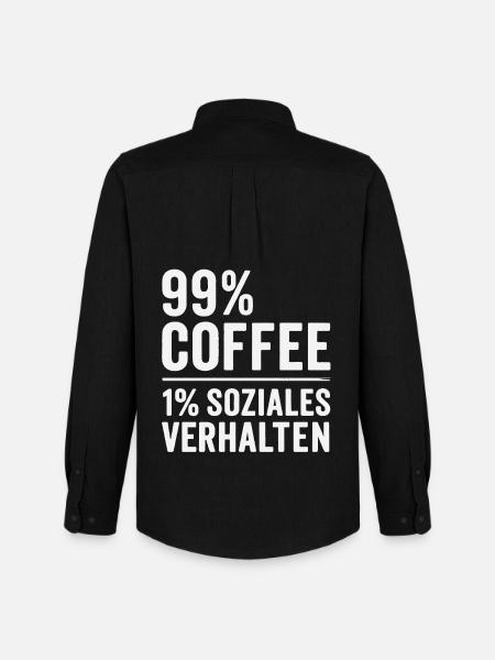 99% Coffee - Men's Oxford Shirt by Stanley/Stella - black