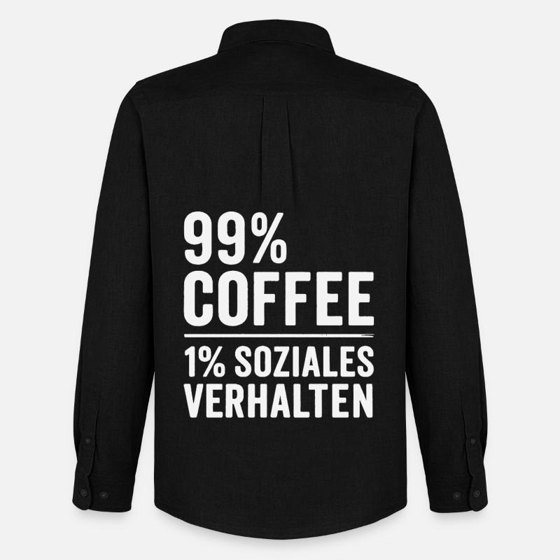 99% Coffee - Men's Oxford Shirt by Stanley/Stella - black