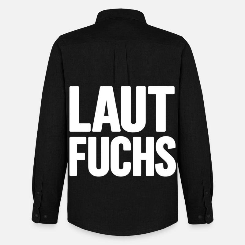 LAUTFUCHS - Männer Oxford Hemd von Stanley/Stella - Schwarz