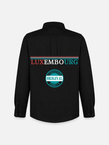 Flag of Luxembourg, Luxembourg pride - Men's Oxford Shirt by Stanley/Stella - black
