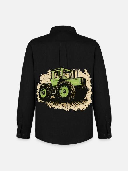 Traktor - Männer Oxford Hemd von Stanley/Stella - Schwarz