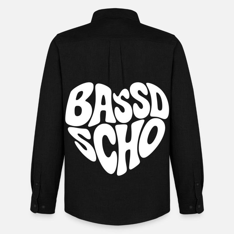 Bassd scho - Männer Oxford Hemd von Stanley/Stella - Schwarz