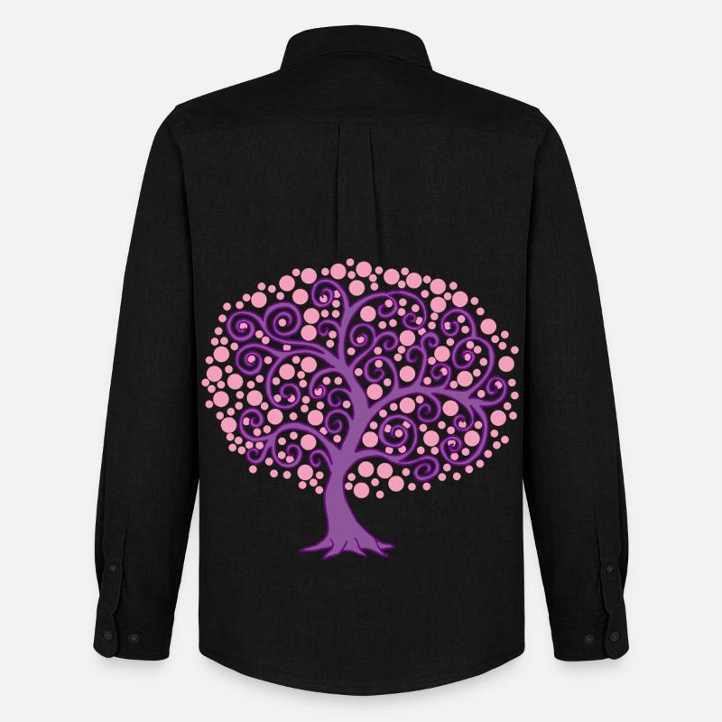 Natur in Blüte - Männer Oxford Hemd von Stanley/Stella - Schwarz