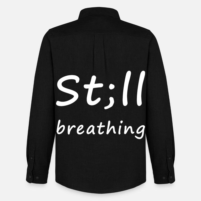 St;ll Breathing – Kämpferherz - Männer Oxford Hemd von Stanley/Stella - Schwarz