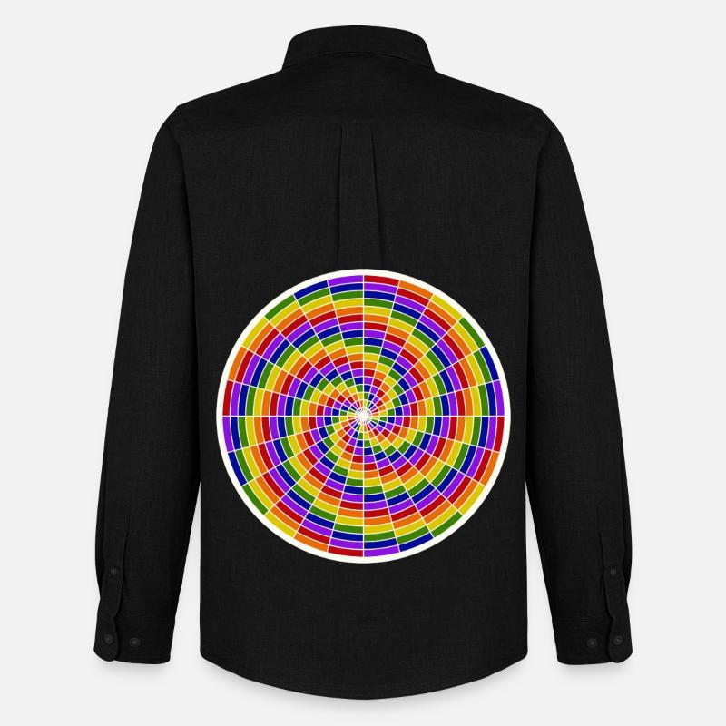 Farbige Spirale Kunstgestaltung - Männer Oxford Hemd von Stanley/Stella - Schwarz